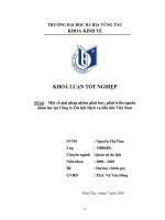một số giải pháp nhằm phát huy, phát triển nguồn nhân lực tại công ty du lịch dịch vụ dầu khí việt nam