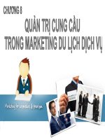 QUẢN TRỊ CUNG cầu TRONG MARKETING DU LỊCH DỊCH vụ