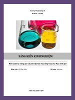 rèn luyện kĩ năng giải bài tập hóa học tổng hợp