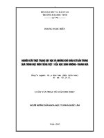Nghiên cứu thực trạng dạy học và những khó khăn cơ bản trong quá trình dạy học môn tiếng việt 1