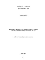 Một số biện pháp quản lý công tác giáo dục đạo đức cho học sinh trung học cơ sở huyện Thanh Trì  Hà Nội