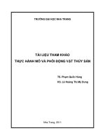 Bải giảng thực hành mô và phôi động vật thủy sản