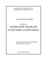 phương pháp giải bài tập về axitnitric và muối nitrat