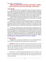 SKKN Một số biện pháp nâng cao chất lượng giải toán có lời văn cho học sinh lớp 2