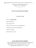 skkn –một số biện pháp tạo xúc cảm lịch sử trong  dạy học lịch sử việt nam giai đoạn 1954-1975