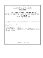 NGHIÊN CỨU NÂNG CAO HIỆU SUẤT PIN MẶT TRỜI DÙNG MỘT SỐ SẮC TỐ QUANG HỢP