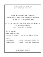 MÁY TẬP THỂ DỤC CÔNG CỘNG GÓP PHẦN BẢO VỆ MÔI TRƯỜNG NƯỚC