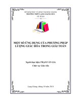 Một số ứng dụng của phương pháp lượng giác hóa