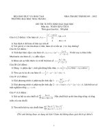Đề thi cao học môn toán  giai tích