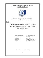kế toán tiêu thụ thành phẩm và xác định kết quả kinh doanh tại công ty tnhh két sắt an toàn khóa luận tốt nghiệp