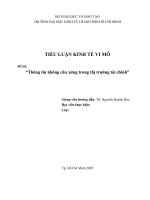 tiểu luận kinh tế vi mô đề tài thông tin không cân xứng trong thị trường tài chính