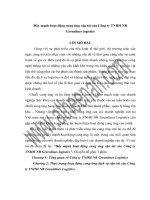 ĐỀ TÀI: Đẩy mạnh hoạt động cung ứng vận tải của công ty TNHH NR Greenlines Logistics