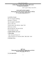 phương pháp tổ chức giảng dạy nâng cao thể lực học sinh