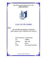 quy trình kiểm toán doanh thu và nợ phải thu khách hàng tại công ty tnhh kiểm toán vũng tàu khóa luận tốt nghiệp