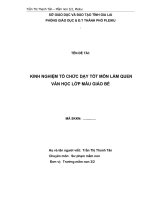 SKKN Mần non: Kinh nghiệm tổ chức dạy tốt môn làm quen văn học lớp mẫu giáo bé