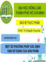 Cách xác định hạn sử dụng của sản phẩm
