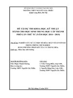 nghiên cứu xử lý một số hóa chất vô cơ tồn dư trong phòng thí nghiệm bằng phương pháp kết tủa và trung hòa