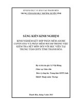 skkn kinh nghiệm kết hợp phần mềm adobe captivate4 và phần mềm wicom trong việc kiểm tra hết môn đối với học viên tại trung tâm gdtx tỉnh thanh hóa