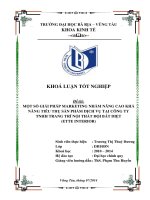 một số giải pháp marketing nhằm nâng cao khả năng tiêu thụ sản phẩm dịch vụ tại công ty tnhh trang trí nội thất bất diệt (ette interior)