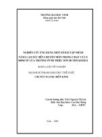 Nghiên cứu ứng dụng một số bài tập nhằm nâng cao sức bền chuyên môn trong chạy cự ly 800m nữ trường