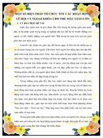 Một số biện pháp tổ chức tốt các hoạt động lễ hội và ngoại khóa cho trẻ mẫu giáo lớn