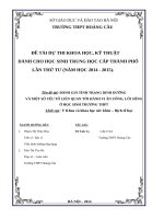 đánh giá tình trạng dinh dưỡng và một số yếu tố liên quan tới hành vi ăn uống, lối sống ở học sinh thpt
