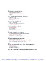 Trắc nghiệm cơ bản thị trường chứng khoán có đáp án