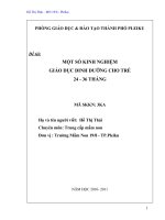 skkn một số kinh nghiệm giáo dục dinh dưỡng cho trẻ 24-36 tháng