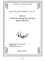 giúp bồi dưỡng học sinh giỏi phần chất khí