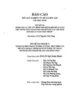 đánh giá các yếu tố chính ảnh huởng đến độ an toàn thực phẩm vùng ngoại ô thành phố hà nội, đề xuất các giải pháp đảm bảo attp