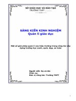 Một số giải pháp quản lí của hiệu trưởng trong công tác xây dựng trường học xanh, sạch, đẹp, an toàn