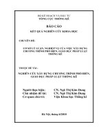 Cơ sở lý luận nghiệp vụ của việc xây dựng chương trình phổ biến giáo dục pháp luật thống kê