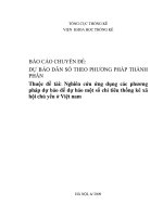 Dự báo dân số theo phương pháp thành phần