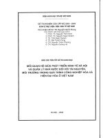 Mối quan hệ giữa phát triển kinh tế xã hội và quản lý nhà nước đối với tài nguyên, môi trường trong quá trình công nghiệp hóa và hiện đại hóa ở Việt Nam