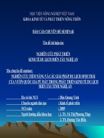 nghiên cứu tiềm năng và các giải pháp du lịch sinh thái