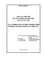 Nghiên cứu xây dựng Chương trình phổ biến, giáo dục pháp luật thống kê.