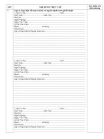 Mẫu dùng cho sinh viên thực tập ngành điều dưỡng