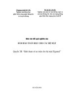 đảm bảo toán học cho các hệ mật quyển 3b sinh tham số an toàn cho hệ mật eglamal