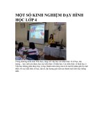 một số kinh nghiệm dạy hình học lớp 4