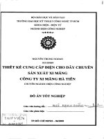 luận văn kỹ thuật điện, điện tử thiết kế cung cấp điện cho dây chuyền sản xuất xi măng công ty xi măng hà tiên