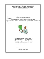 một số phương pháp và quy trình dạy môn tập đọc lớp 2 – tiết 2