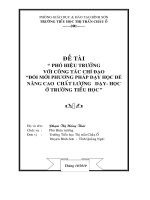 skkn pht với công tác chỉ đạo đổi mới ppdh để nâng cao chất lượng dạy   học ở trường th