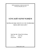 hướng dẫn học sinh về các yếu tố hình học trong môn toán lớp 2