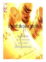 tổng quan lý  thuyết tài chính tiền tệ