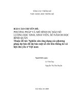 Phương pháp và mô hình dự báo số lượng học sinh, sinh viên số năm đi học bình quân