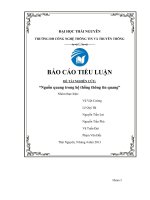 tiểu luận nguồn quang trong hệ thống thông tin quang