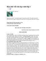 rèn chữ viết cho học sinh lớp 1