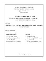 NGHIÊN CỨU KHẢ NĂNG KHỬ ĐỘC CỦA MỘT SỐ CÂY GIA VỊ LÀ MÀU TRONG PHÒNG BẾP