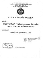 luận văn kỹ thuật điện, điện tử thiết kế cung cấp điện cho công ty hùng giang - bình dương
