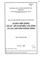 dự báo hiện tượng sói lở - bồi tụ bờ biển, cửa sông và các giải pháp phòng tránh